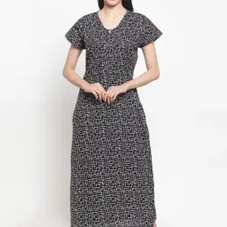 Secret Wish Black Printed Nighty-image-83