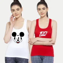 Friskers Multicolor Printed Camisole (Pack Of 2)-image-94