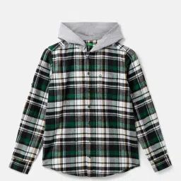 United Colors of Benetton Boys Multicolor Checks Full Sleeves Shirt-picture-37