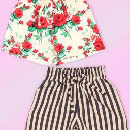 Cutecumber Kids Red & Black Printed Shorts-image-61