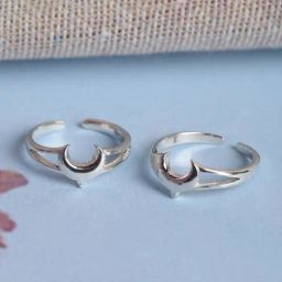 Clara 92.5 Sterling Silver Moon Toe Rings for Women-image-78