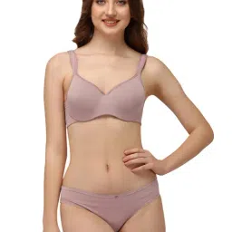 Soie Light Purple Bra & Panty Set-20