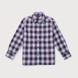 Gini & Jony Kids Red & White Cotton Chequered Full Sleeves Shirt-image-51