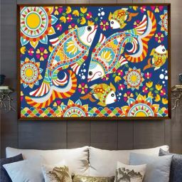 The Art House Abstract Multicolor Canvas Wall Painting-image-92