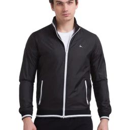 Parx Black Regular Fit Striped Jackets-19