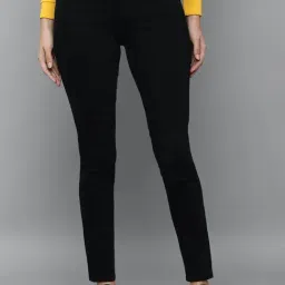 Allen Solly Black Cotton Slim Fit Dark Wash Jeans-image-79