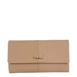 Enoki Beige Textured Wallet for Women-image-10