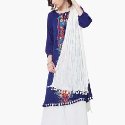 Melange by Lifestyle Off-White Cotton Dupatta-image-48