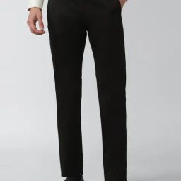 Peter England Casuals Black Regular Fit Trousers-picture-45