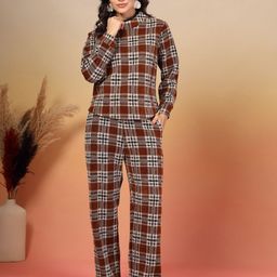 Juelle High Neck Checked Top With Trousers Co-Ords-image-19