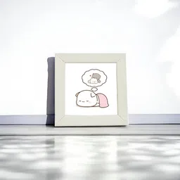 Anikmart White Anime Printed MDF Table Photo Frame image 3