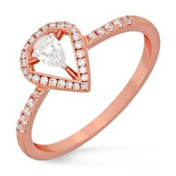 Malabar Gold and Diamonds 18k IGI Certified Diamond Rose Gold Ring for Women-image-82