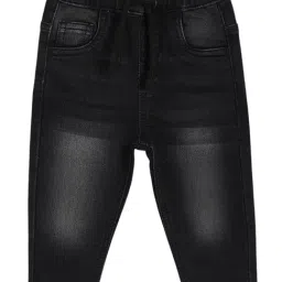 Miniklub Boys Black Cotton Jeans-picture-2