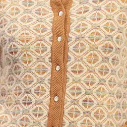 Monte Carlo Mustard Wool Printed Cardigan image 5