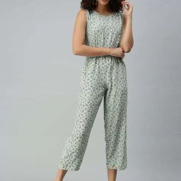 SHOWOFF Green Floral Printed Jumpsuit-picture-38