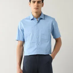 Arrow Blue Cotton Regular Fit Checks Shirt-picture-12