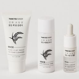 Thank You Farmer Set Of 3 Pure Clay Mask - 30 ml -Rice Toner- 30 ml & Pure Cream- 10 ml-12