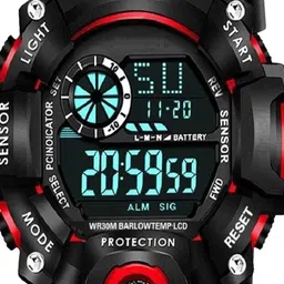 Hala Men Aluminium Printed Dial & Straps Digital Watch LED Red SSA-Square. image 3
