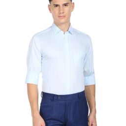 Arrow Cyan Slim Fit Checks Shirt-image-28