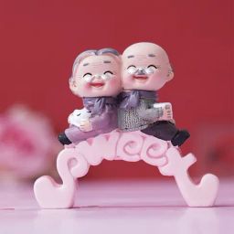 eCraftIndia Solid Polyresin Old Couple Statue-20