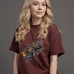 DressBerry Women Graphic Printed Round Neck Cotton Relaxed Fit T-shirt-image-67