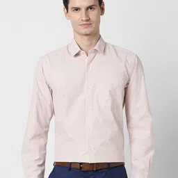 Peter England Men Spread Collar Solid Cotton Formal Shirt-image-27