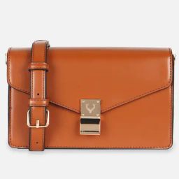 Allen Solly Brown Solid Medium Sling Handbag-image-35
