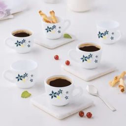Larah by Borosil Multicolor Ceramic Opalware Tea Cup - Set of 6 90ml-44