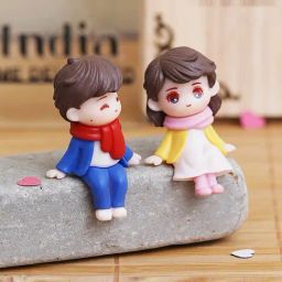 eCraftIndia Solid Polyresin oy and Girl Sitting Couple Statue-43