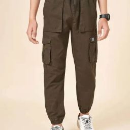 Coolsters by Pantaloons Boys Brown Cotton Solid Track Bottoms & Joggers-image-42