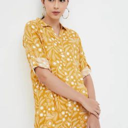Melange by Lifestyle Yellow Printed Kurti-image-20