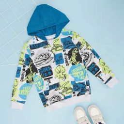 Pantaloons Junior Boys White Cotton Printed Sweatshirts-image-82