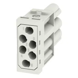 Weidmuller HEAVY DUTY MODULE, PLUG, 6POS, 20-12AWG, HDC MHE 6P MC-26