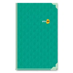 Youva My Notes Case Bound Long Book Assorted Color 21 x 33 cm 216 Page Green Color Ruling Pages 23988, (Pack of 6) image 5