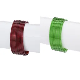 1ST TIME Set Of 24 Maroon Alloy Bangles-picture-12