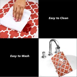 Kuber Industries Set Of 6 Red Hexagon-Design Table Placemat image 2