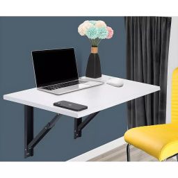 Buildream Wall Mounted Folding Study Table White for Home & Office, WMT-02-4