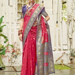 Anouk Rustic Woven Design Zari Art Silk Banarasi Saree-picture-39