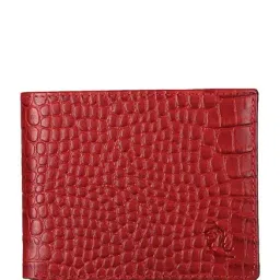 Kara Red Textured Leather Bi-Fold Wallet-29