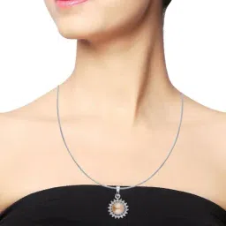 Sri Jagdamba Pearls 92.5 Sterling Silver Pendant-image-62