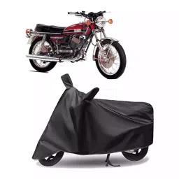 Auto Pearl Polyester Two Wheeler Cover for Yamaha RD 350 (Grey)-image-19