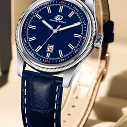 DOUBLERUN Men Dial & Leather Straps Analogue Multi Function Watch H05N6001-0