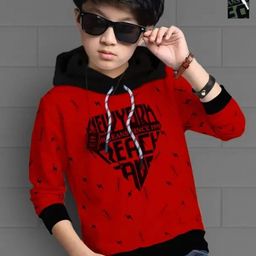 ATLANS Boys Pack Of 2 Typography Printed Hooded Neck Cotton Regular Fit T-Shirts-5