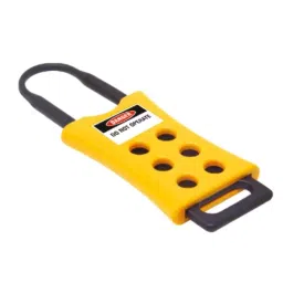 RS PRO Black, Yellow 1-Lock ABS Hasp Lockout, 6 mm Shackle Model No 2215272-30
