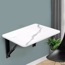 Buildream Wall Mounted Folding Study Table White for Home & Office, WMT-06-21