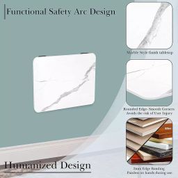 Buildream Wall Mounted Folding Study Table White for Home & Office, WMT-06 image 2