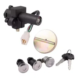 Deutsche Ignition Lock Kit for Hero Splendor+ Consisting of Ignition Cum Steering Lock, Petrol Tank Cap, Petrol Tank Lock & Tool Box Lock, DEUS-0426J-10