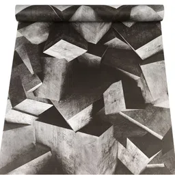 INDIAN ROYALS Grey Printed Brick Stone Design Peel & Stick Home Dcor Waterproof Wallpaper-image-90