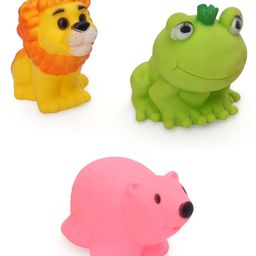 Ratnas Squeezy Animal Shaped Bath Toys Pack of 3 - Multicolor-27