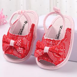 Cute Walk by Babyhug Slip On Booties with Bow - Red-image-75